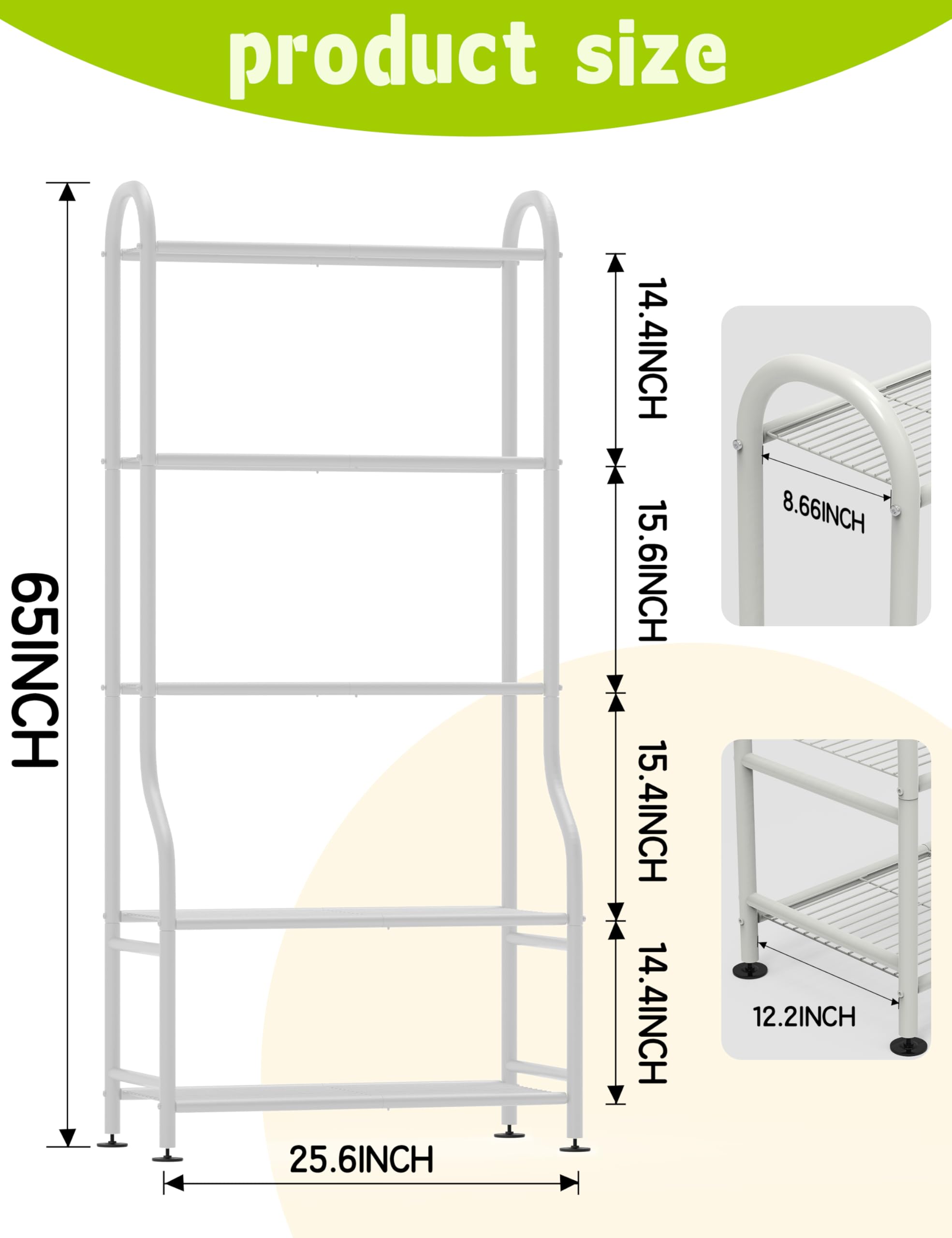 Yutrchey adjustable leveling feet keep stability on uneven floors.
