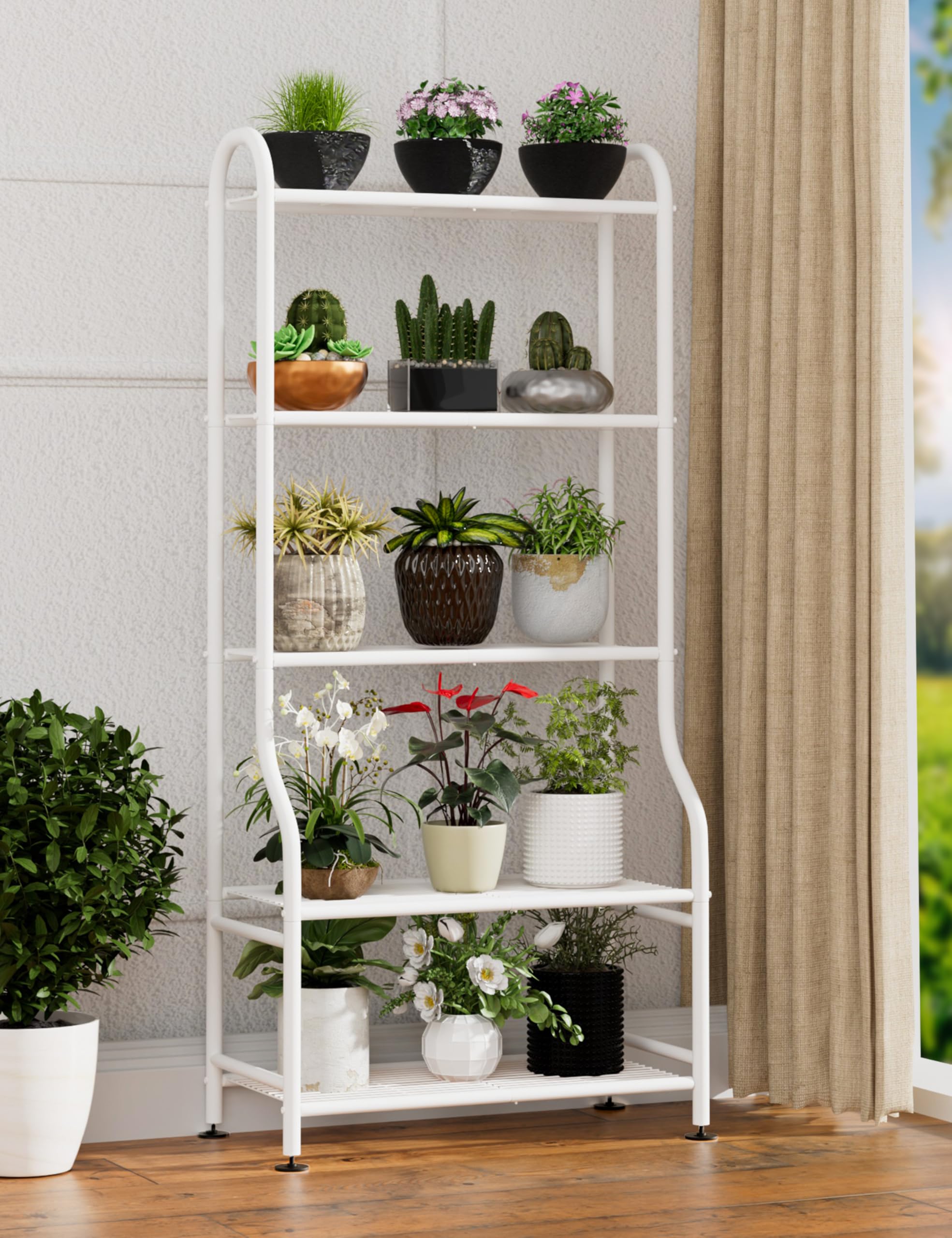 Yutrchey balanced light exposure design ensures even sunlight on all shelves.