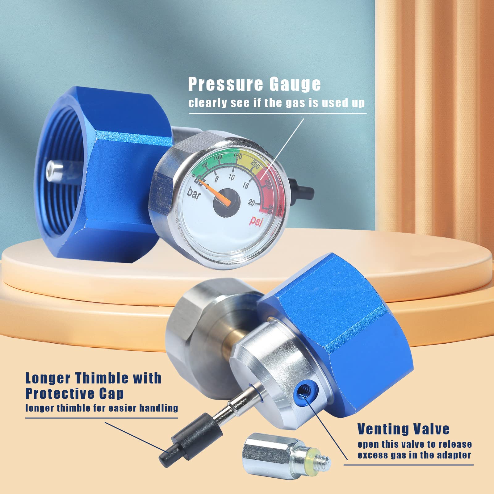 YUXIVCNE aluminum propane filling adapter for durable outdoor use