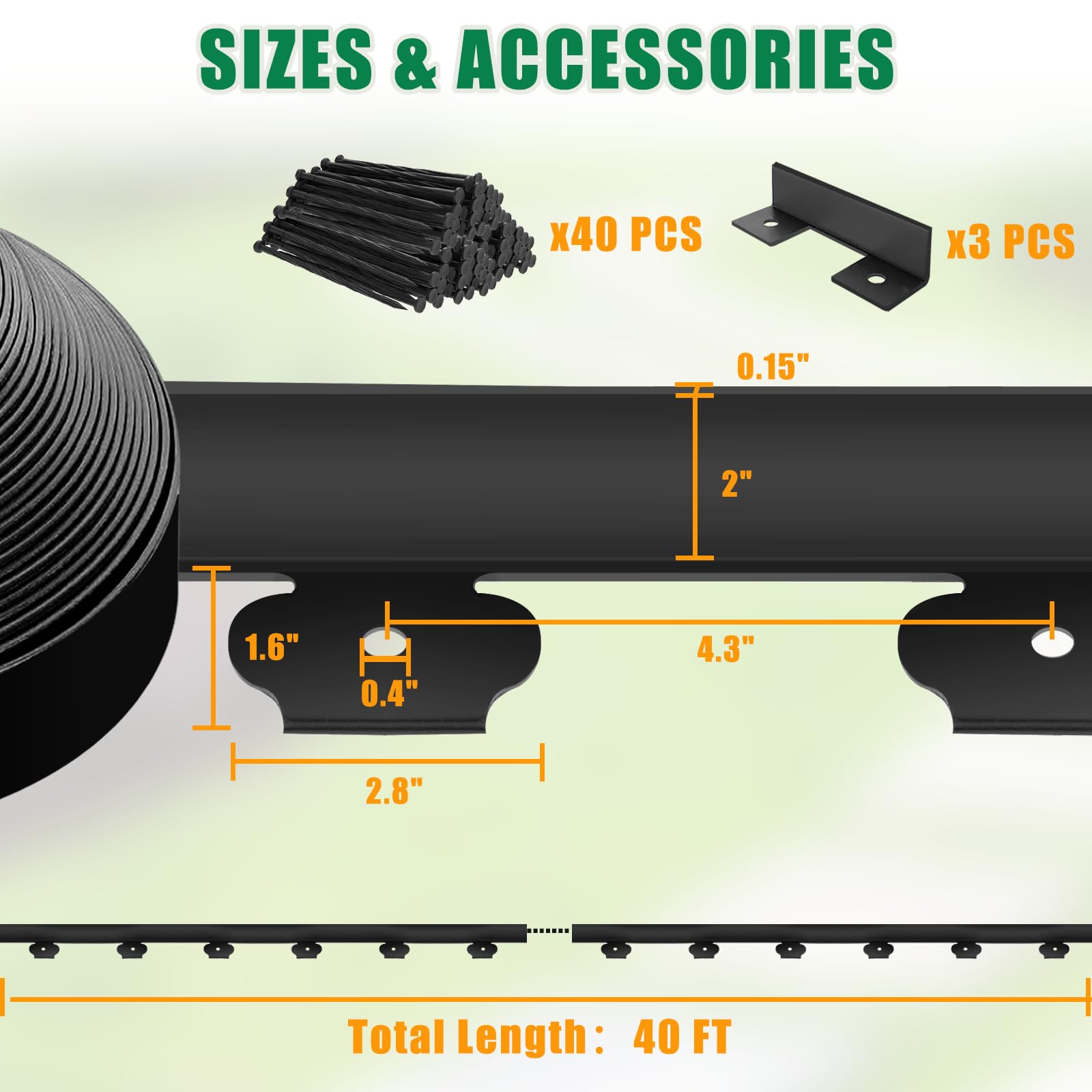 YUYIUS edging demonstrates thick 0.15 inch profile for durable borders