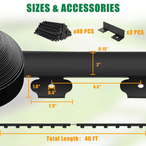 YUYIUS edging demonstrates thick 0.15 inch profile for durable borders