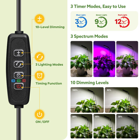 YUYMIKA Grow Light base assembly for stable tabletop setup