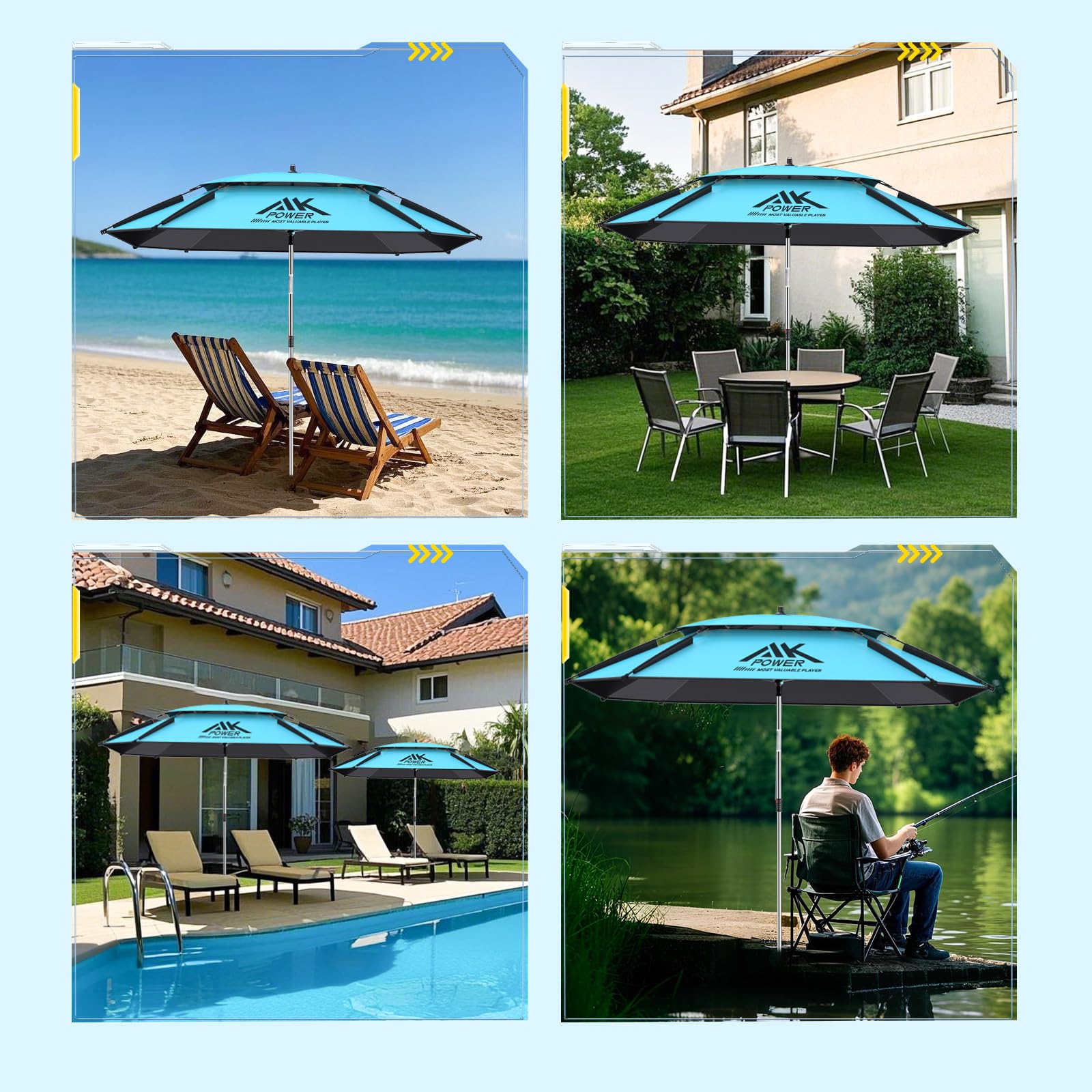 Yuzhiyuan umbrella ideal for garden, pool, or beach days with family.