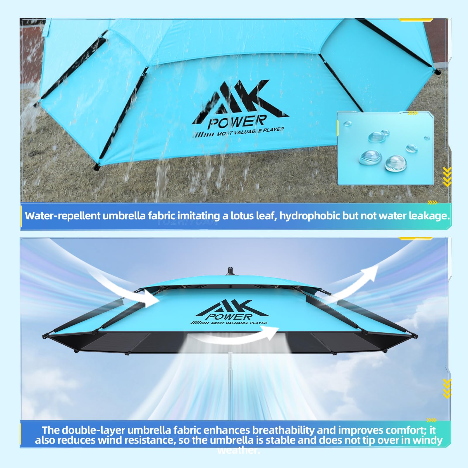 Yuzhiyuan portable carrying bag facilitates outdoor transport and setup.
