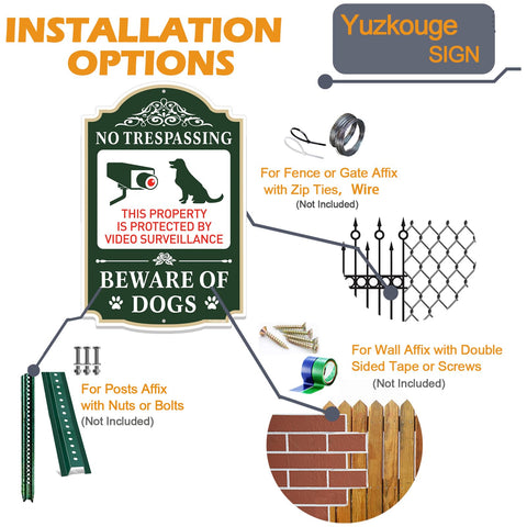 Yuzkouge rust-free aluminum sign offers weatherproof durability for year-round display.