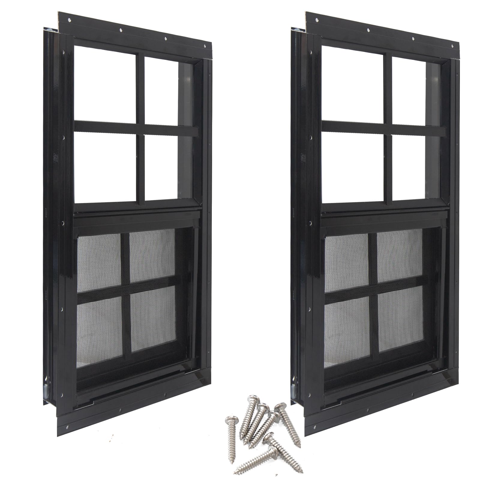 Yuzzy 12x18 shed window with tempered glass for clear visibility and durability.
