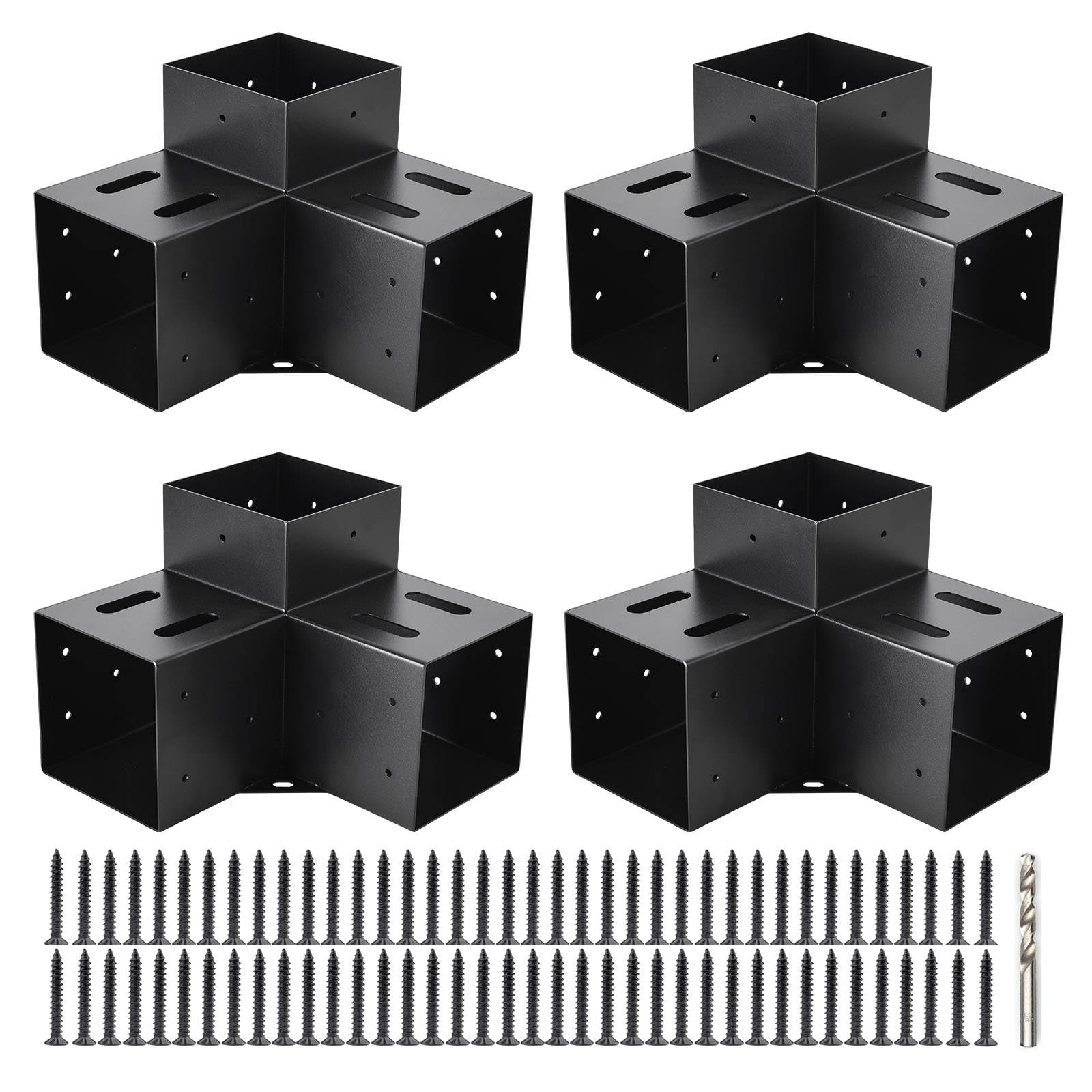 YVHFWOY 4x4 bracket 90-degree corner for solid pergola connections.
