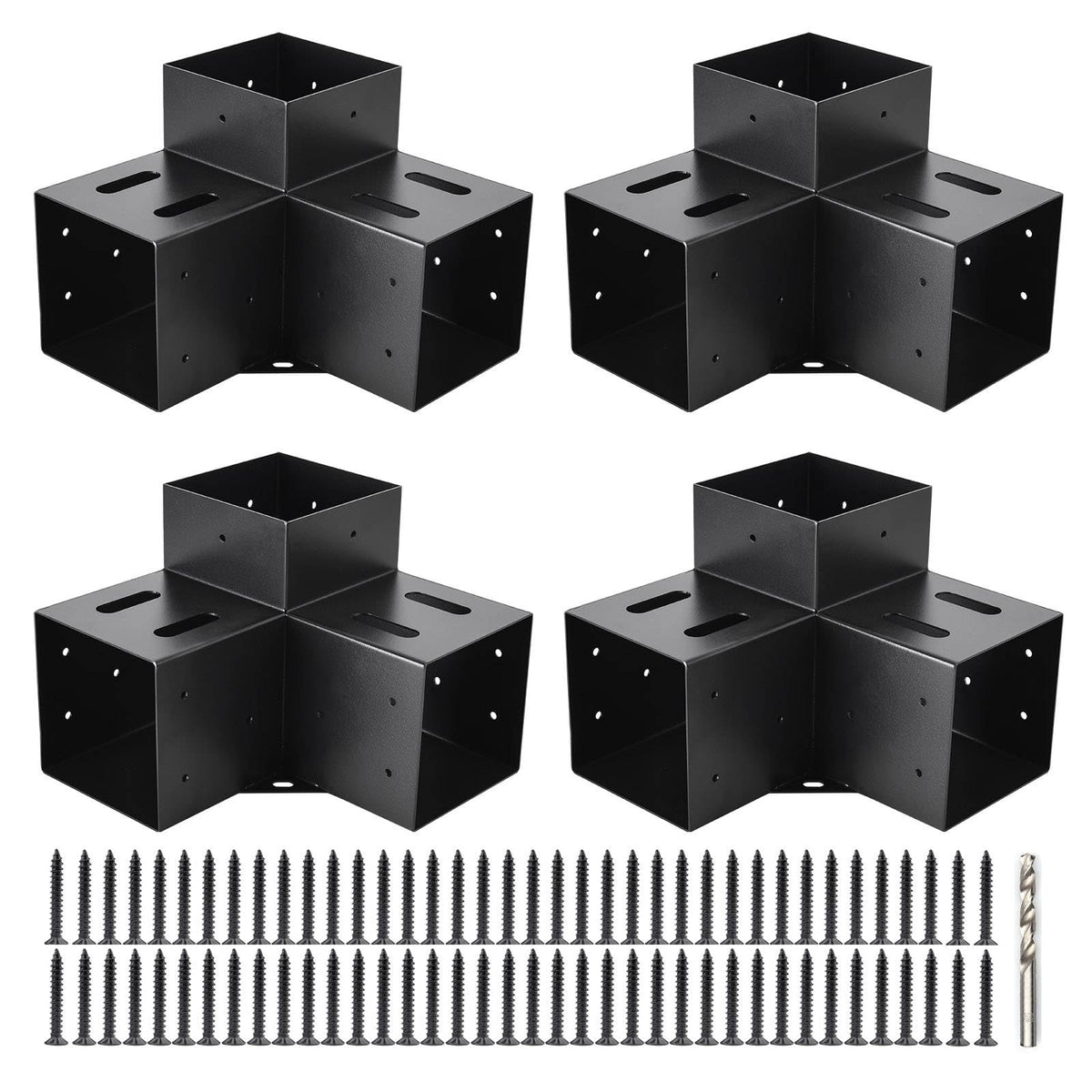 YVHFWOY 4x4 bracket 90-degree corner for solid pergola connections.