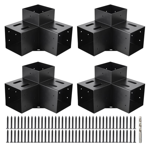 YVHFWOY 4x4 bracket 90-degree corner for solid pergola connections.