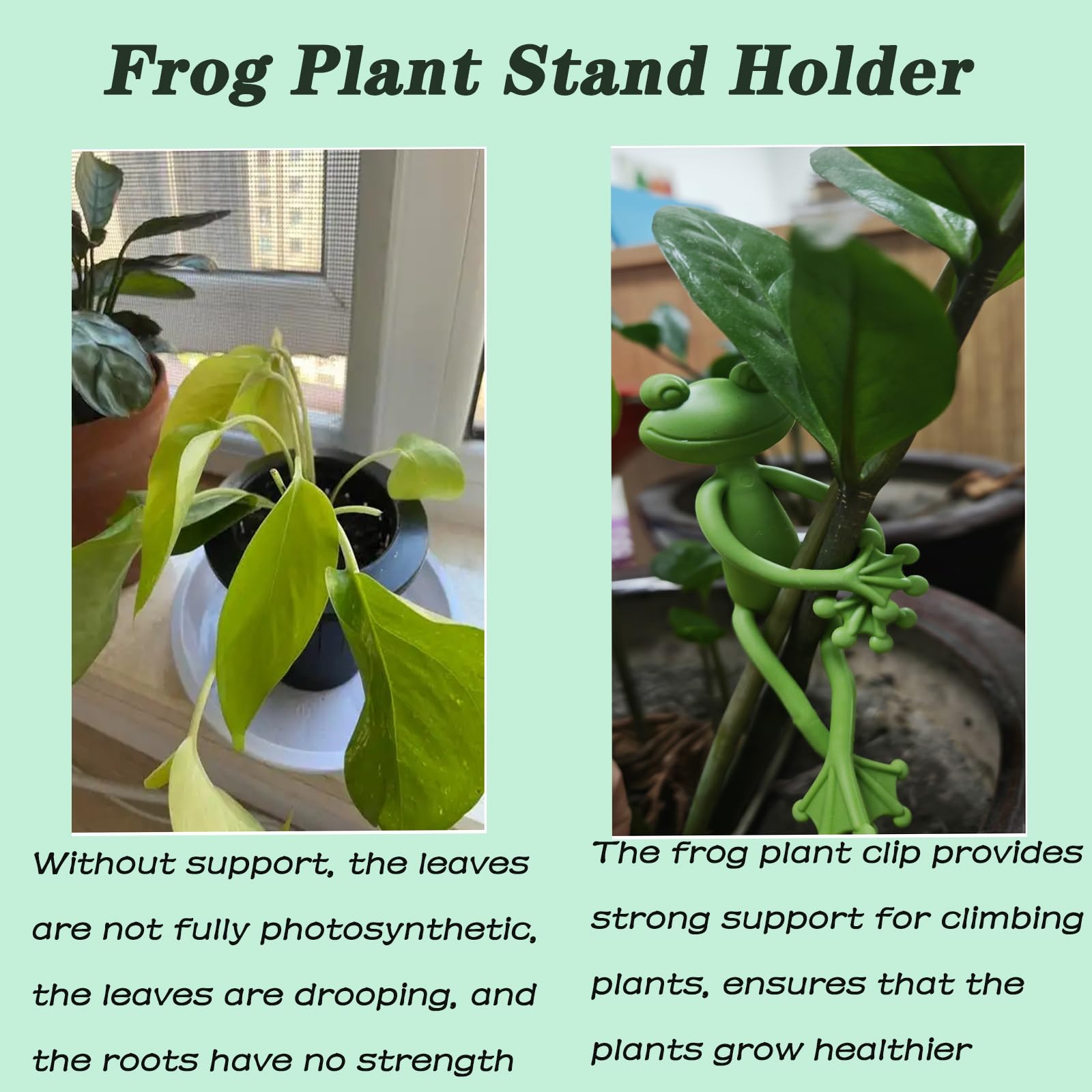 YVPSI frog plant stand showing compact 13.5×4.3 cm design blending with greenery