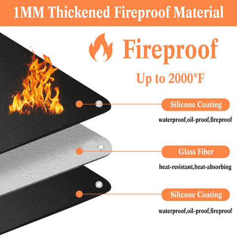 YVVZHOU PANN double-sided fireproof surface supports safe outdoor grilling.