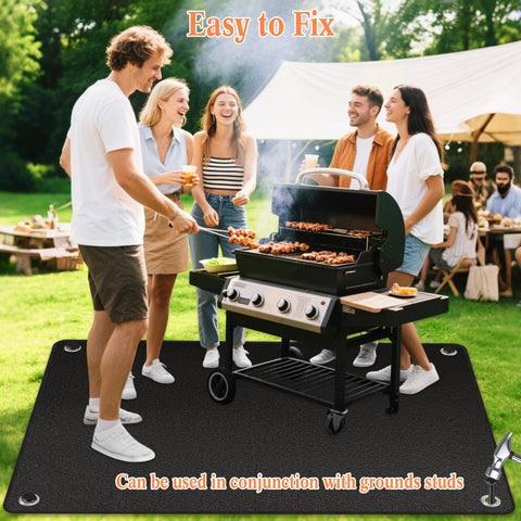 Foldable grill mat design saved for compact storage after grilling.