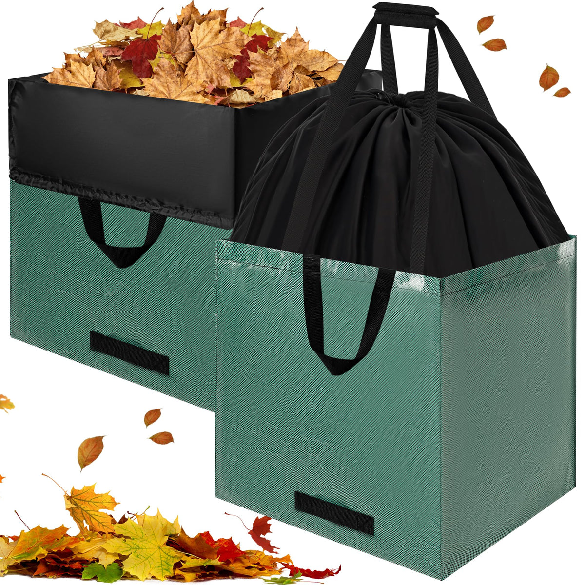 YVVZHOU PANN reusable yard waste bag with extension layer for larger debris