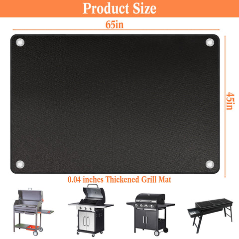 Silicone-coated grill mat on both sides for durability and easy cleaning.