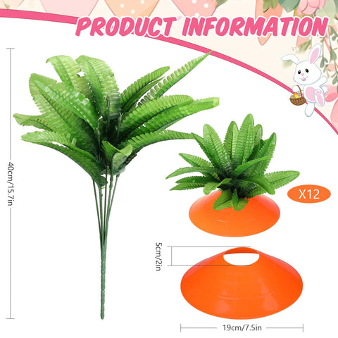 ywmigl Easter carrots in garden display colorful yard decor for festive curb appeal.