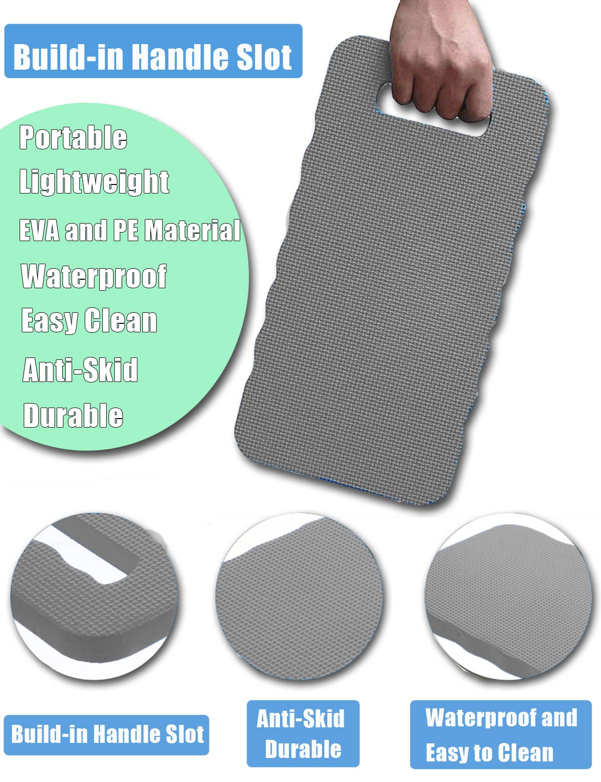 YWSHF kneeling pad durable foam emphasizes long-lasting knee protection
