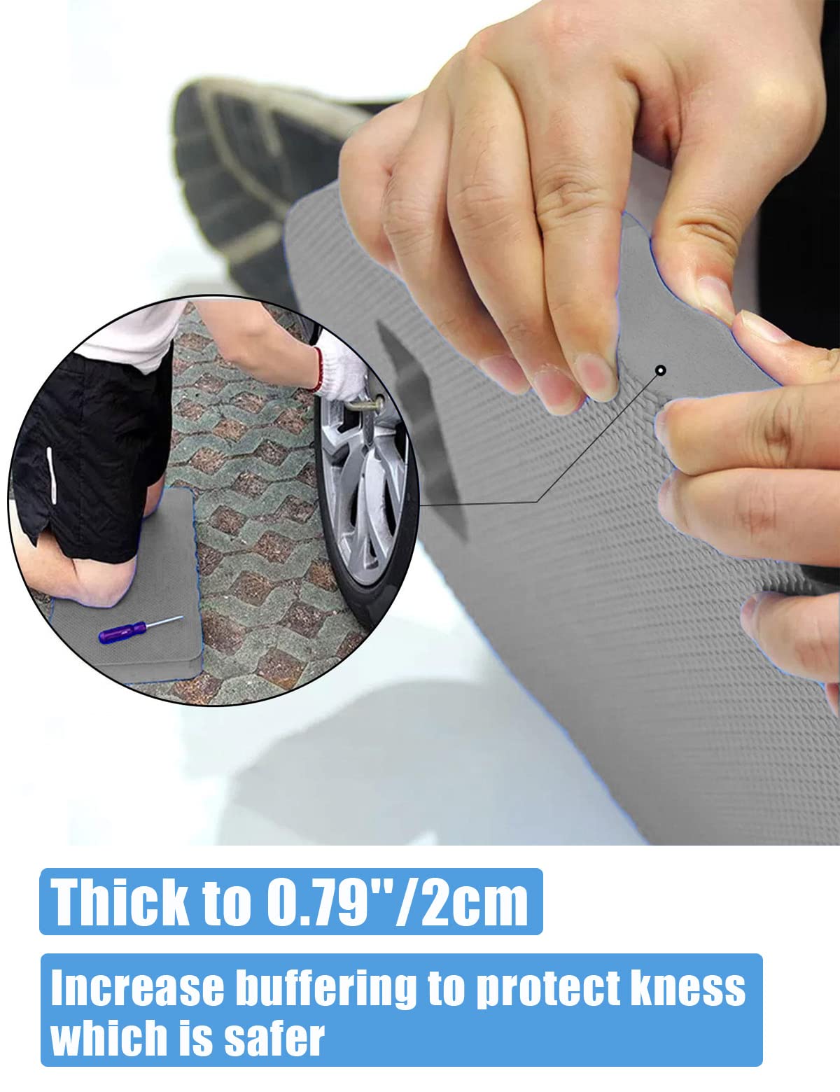 YWSHF garden kneeling pad, durability close-up, built to last on varied surfaces.