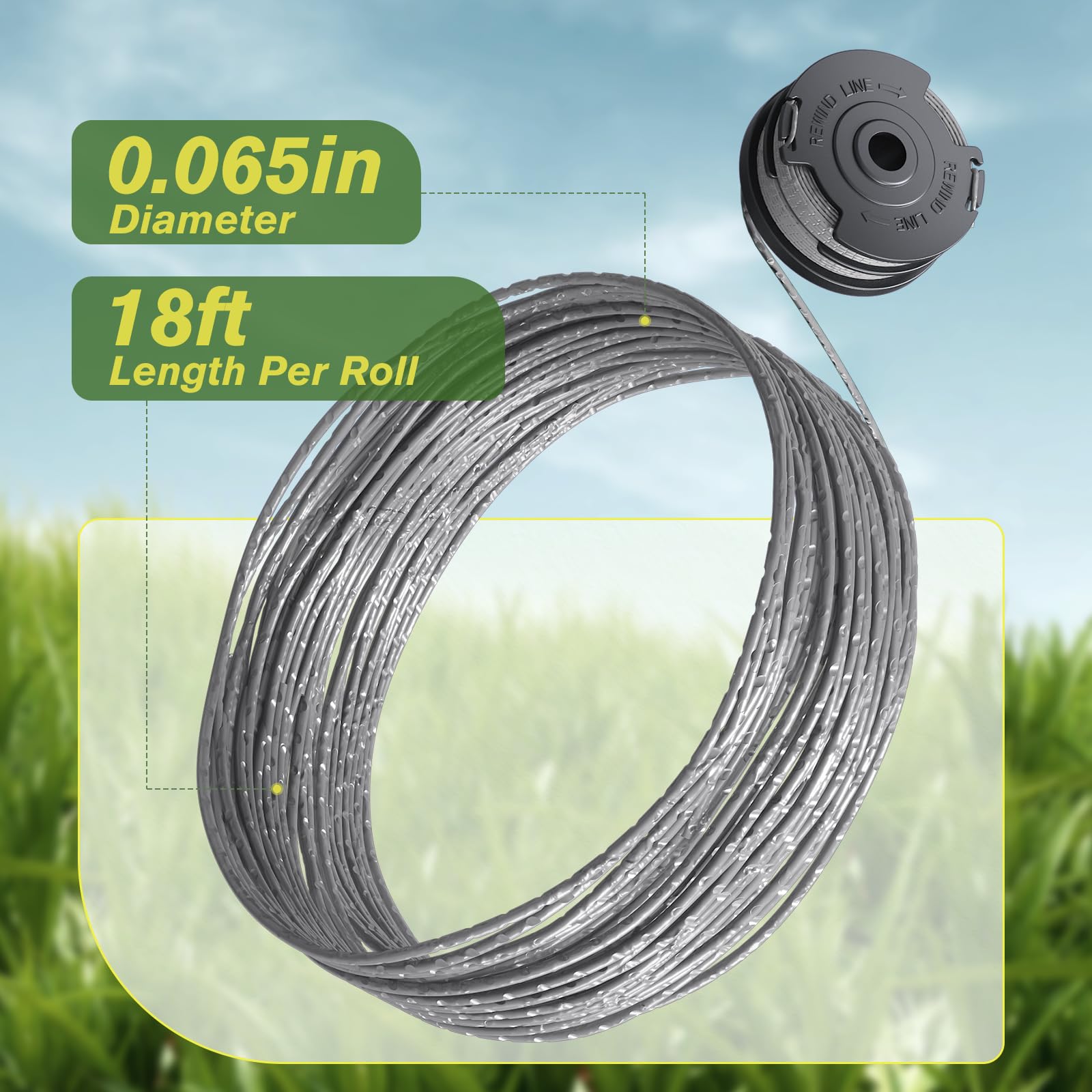 YWTESCH 0.065 inch trimmer line durability for tough edging.