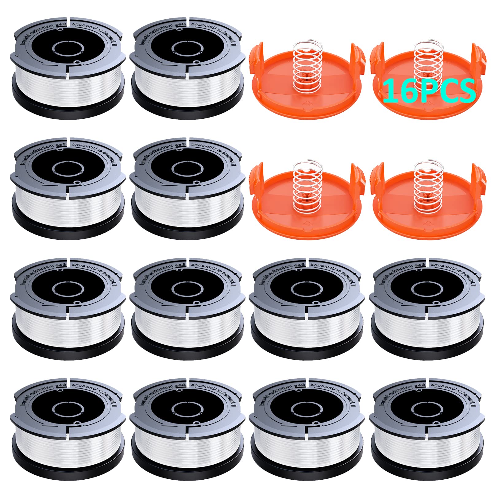 YWTESCH spool-cap set for Black+Decker trimmers enables quick refills.