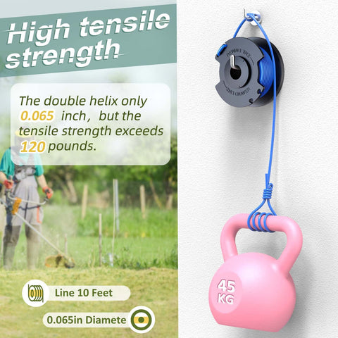 YWTESCH abrasion-resistant nylon string withstands tough trimming sessions.