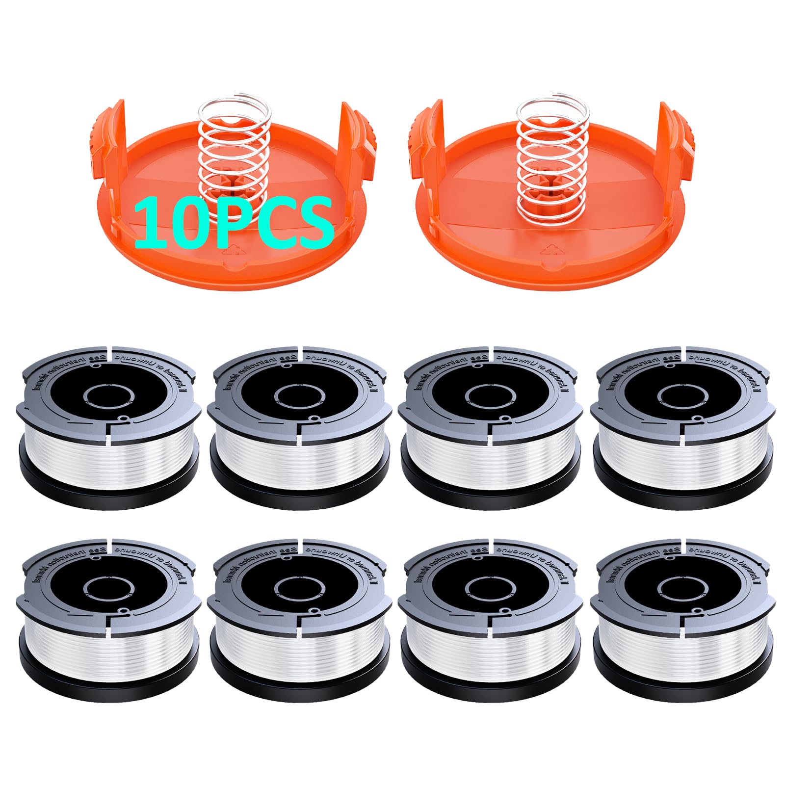 YWTESCH AF-100 spool packaging shows broad compatibility with Black+Decker.