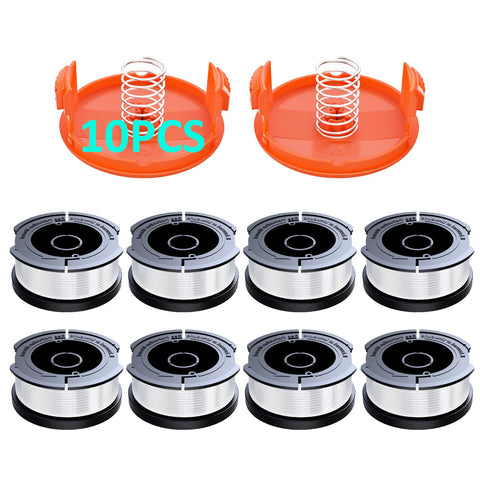 YWTESCH AF-100 spool packaging shows broad compatibility with Black+Decker.