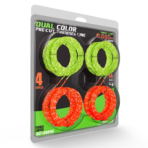 YWTESCH AL2420PD four-roll pack ready for quick weed trimming replacement