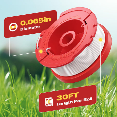 Spool design supports automatic feeding and stable line release