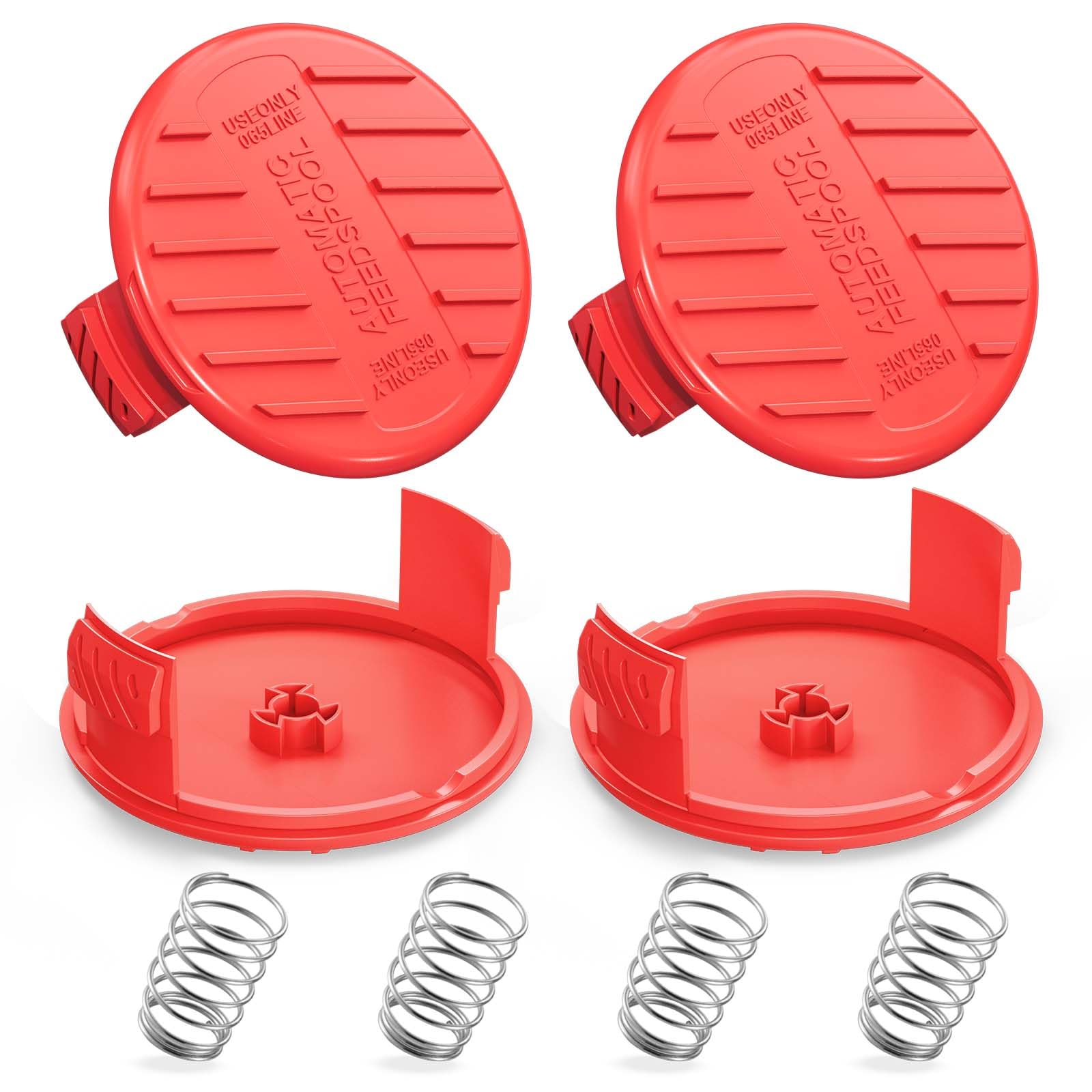 YWTESCH CMZST120SC spool cap 4-pack, compatible with Craftsman trimmers, secures line protection.