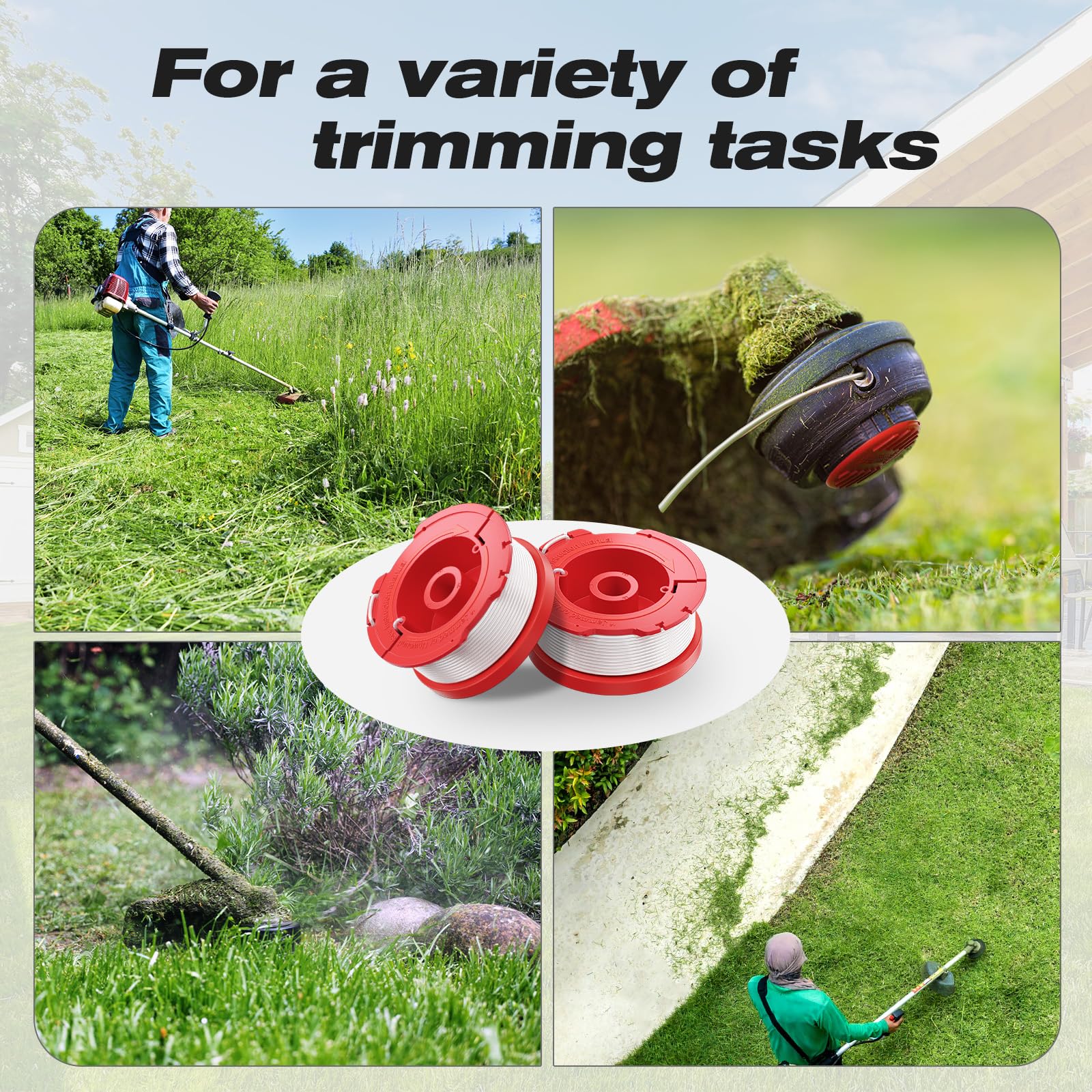 YWTESCH eight-pack replacement string for quick yard work