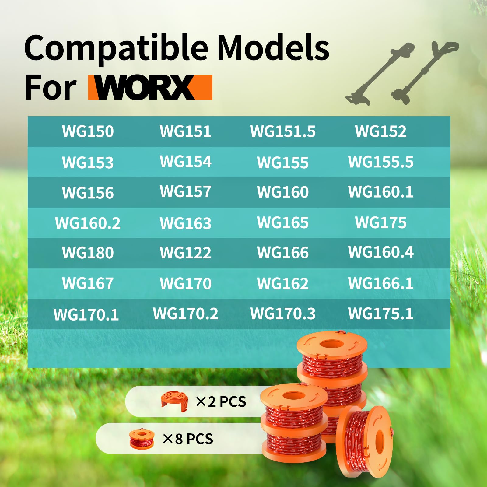 YWTESCH flexible line cushions impacts when trimming near hard surfaces.