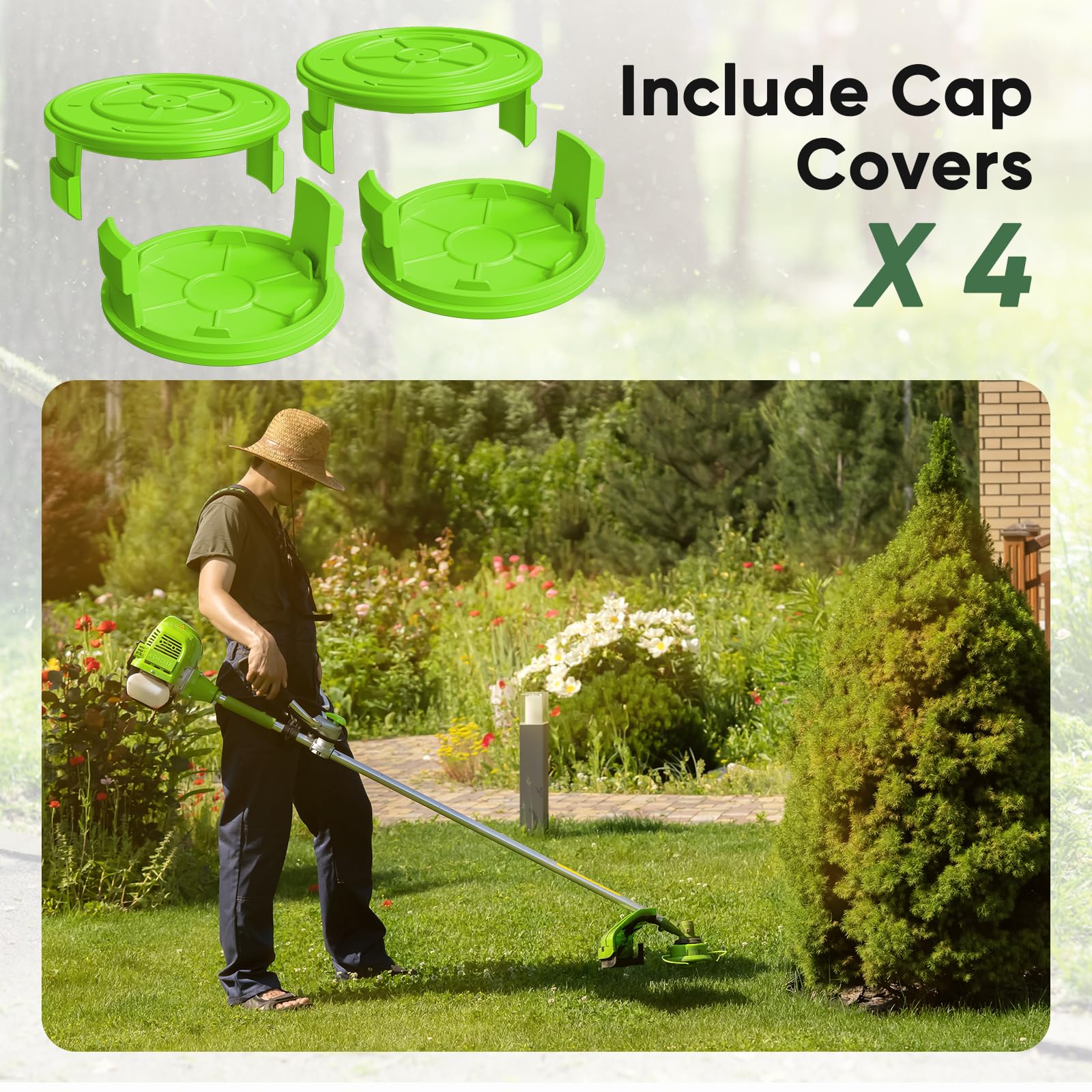 YWTESCH raised-diameter cap reduces wear and extends life.
