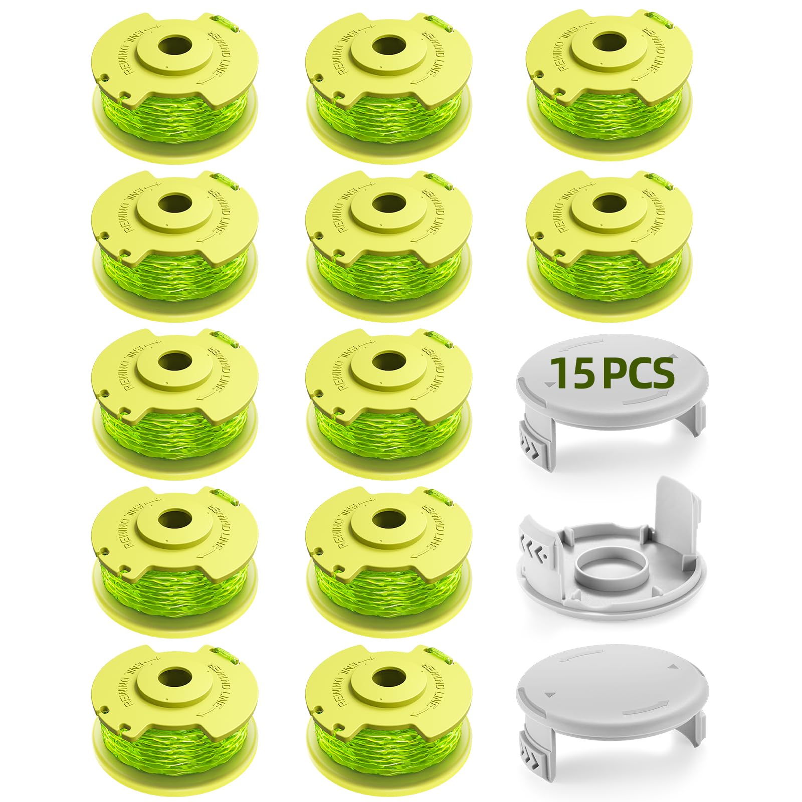 YWTESCH Ryobi One+ refill shown for quick, clean yard cuts and easy maintenance