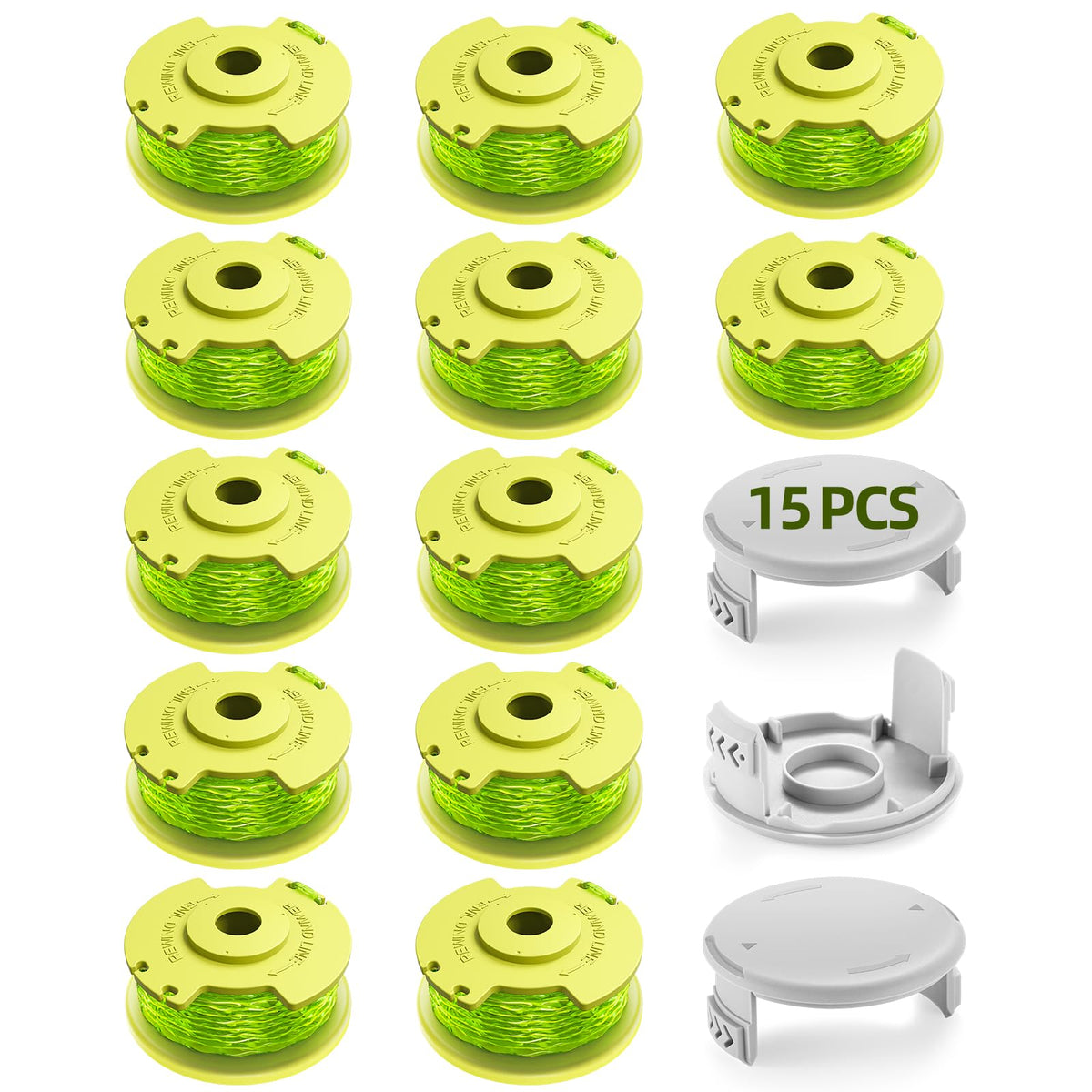 YWTESCH Ryobi One+ refill shown for quick, clean yard cuts and easy maintenance