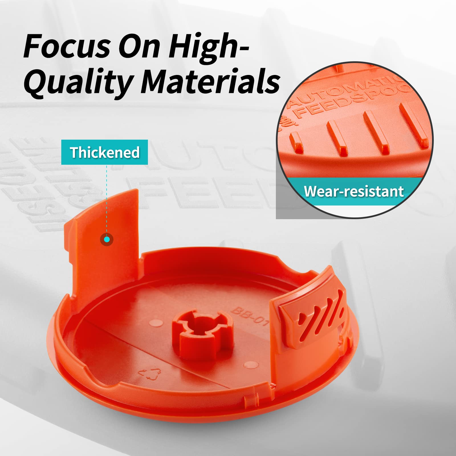 YWTESCH spool cap cover 4pack enables easy maintenance and replacements.