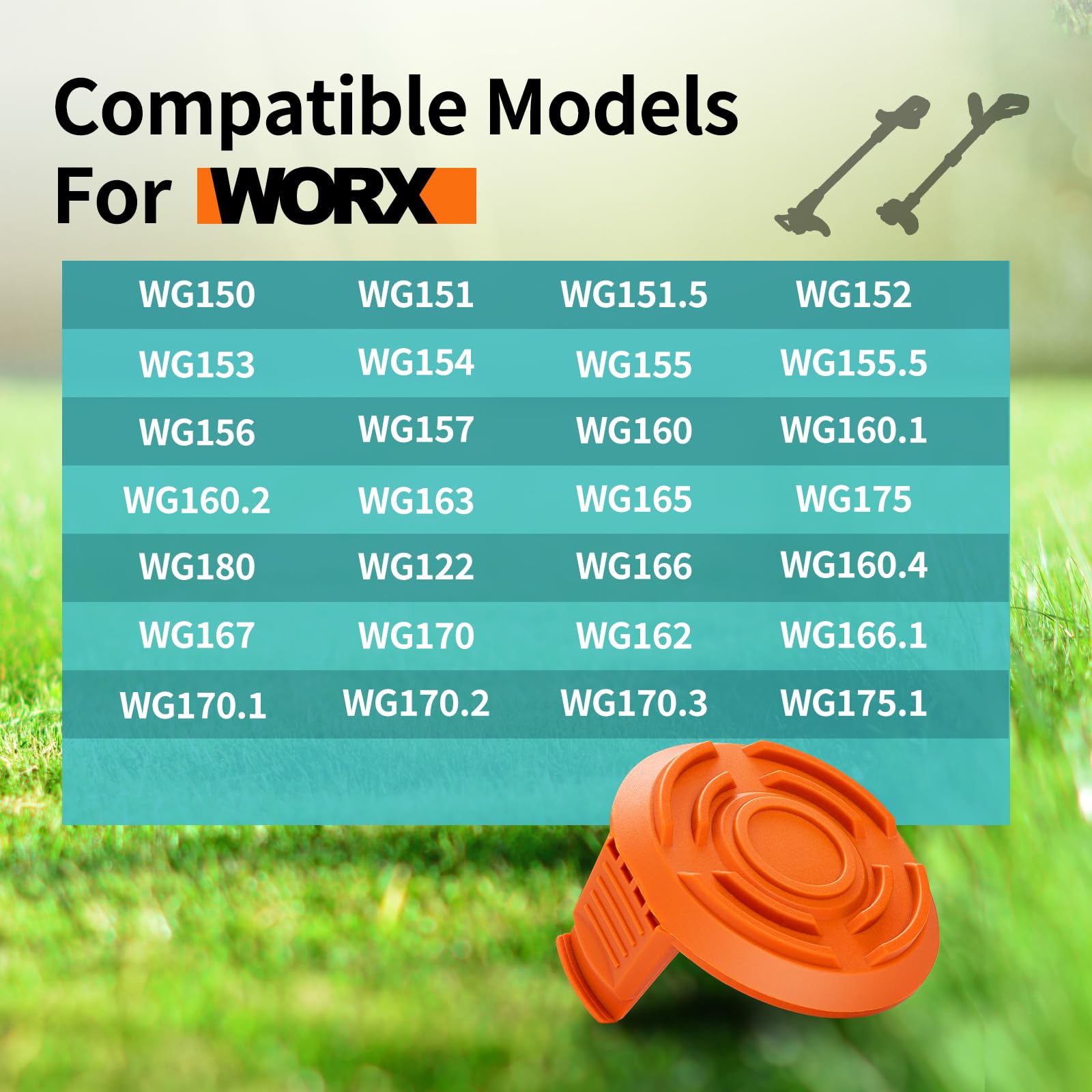 Durable YWTESCH cap protects line and keeps trimming spool intact