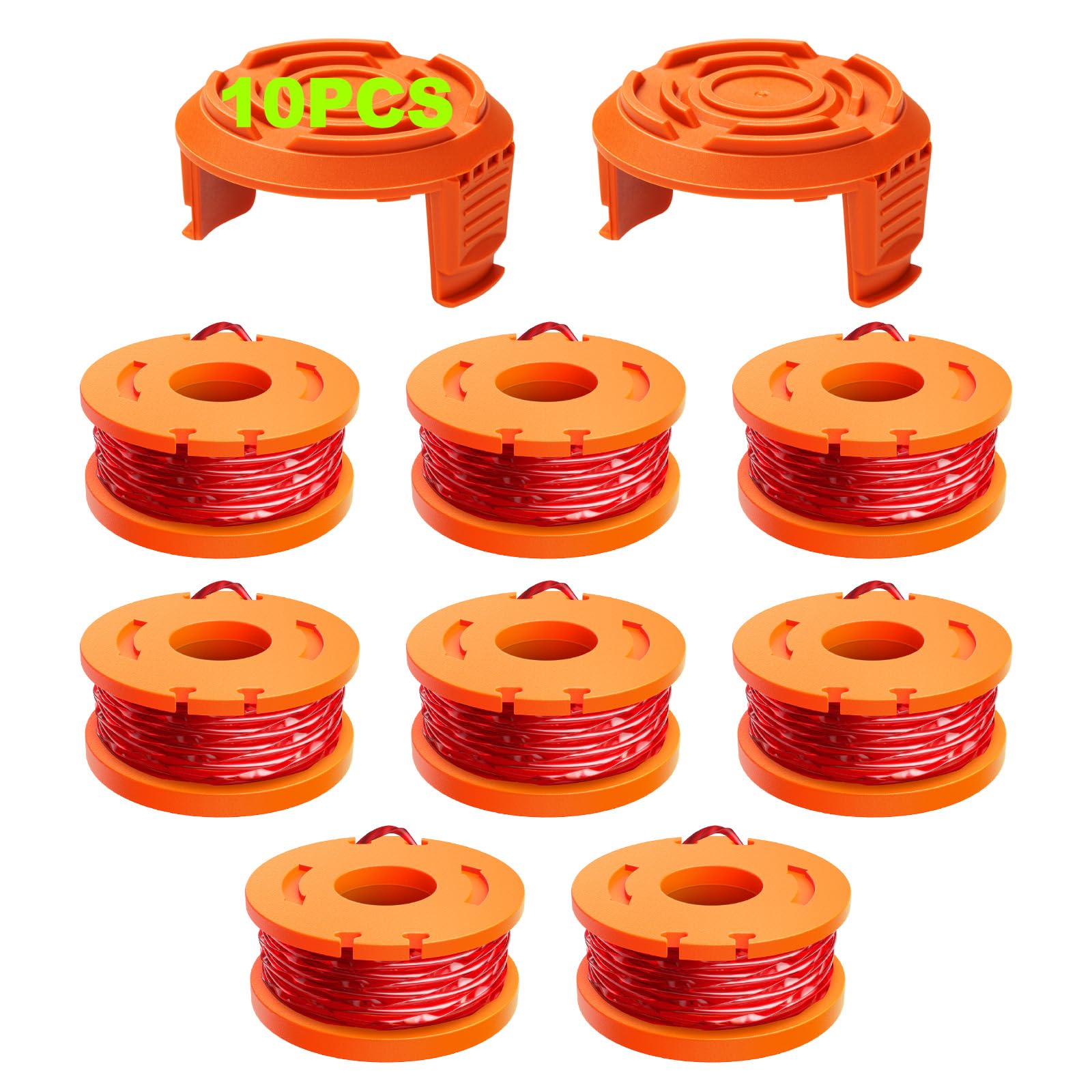 YWTESCH Worx trimmer line spool 10ft for quick replacements and clean cuts.