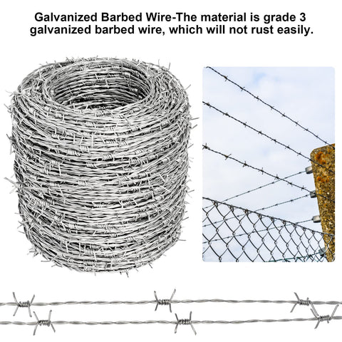 Easy installation on fences with YXJSTO Barbed Wire shown.