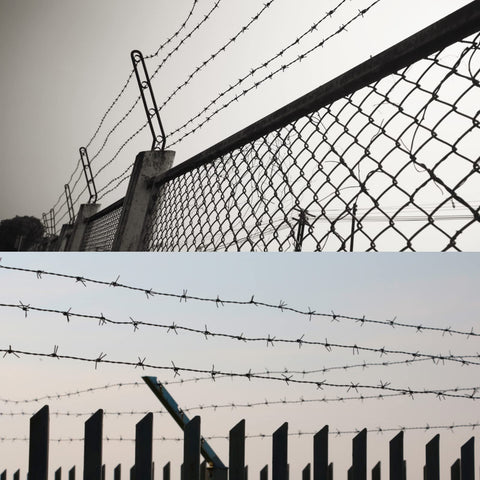 Garden boundary defined with YXJSTO Barbed Wire.