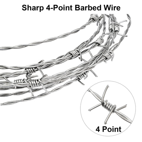 Galvanized finish on YXJSTO Real Barbed Wire for outdoor durability.