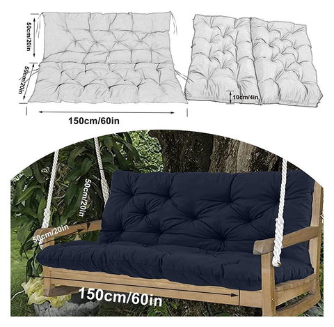 YXMKJOS 2-seat cushion 47x40x4 inches for patio benches.