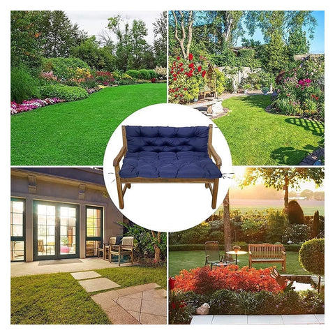 YXMKJOS backrest cushion adds support for relaxed outdoor lounging.