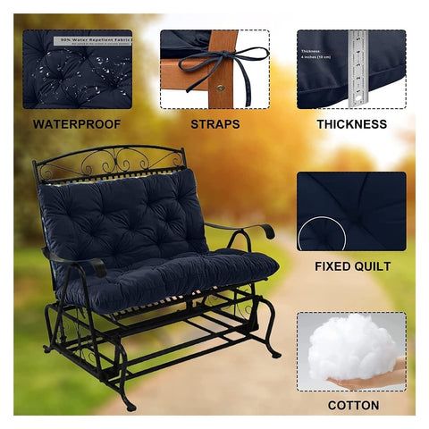 YXMKJOS outdoor patio bench cushion with backrest for versatile seating.