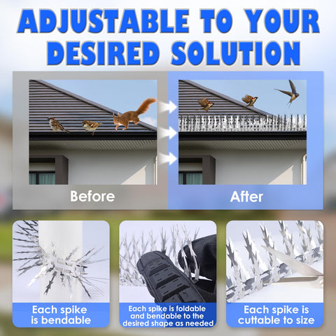 YXYBST Five pack bird spikes set for lasting garden protection.