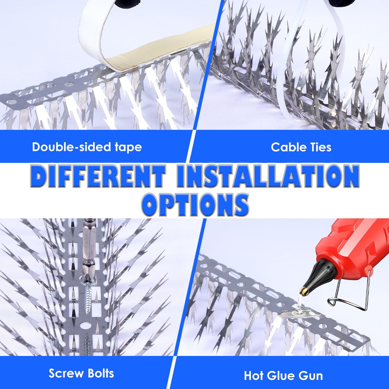 YXYBST Flexible spike strips adapt to fences and trees for versatile installation.