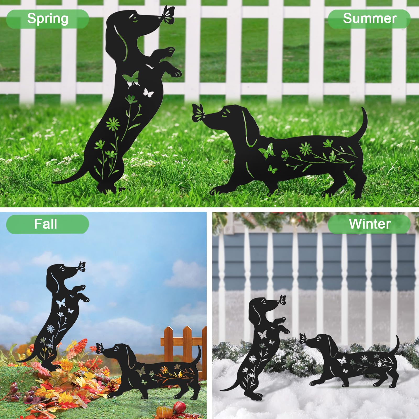 YY Gardenia flower-decorated dog garden ornament for borders.