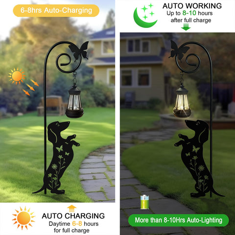 YY Gardenia outdoor dog light illuminates walkways with soft, inviting glow.