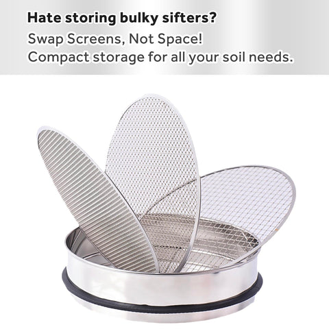 YYPTIEN interchangeable sieve 6mm for compost debris removal and sand refinement