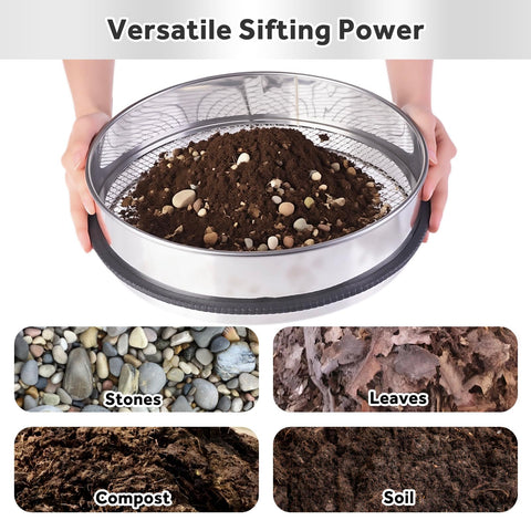 YYPTIEN versatile sifter supports soil, mulch, and DIY tasks