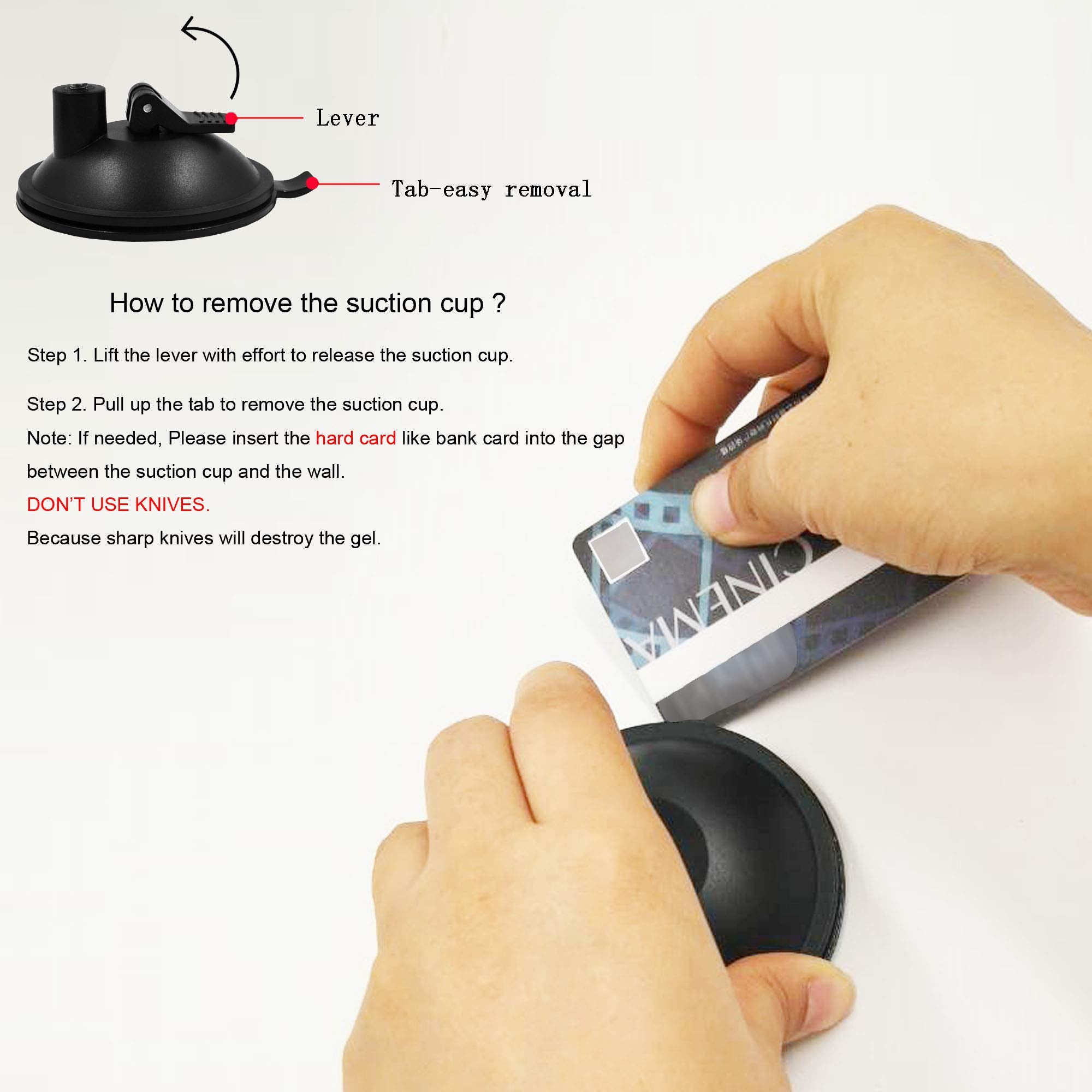 YYST 80mm suction cup provides strong hold on glass surfaces.